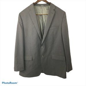 EGARA 46L Slim Fit Gray Sport Coat Wool Suit Jacket